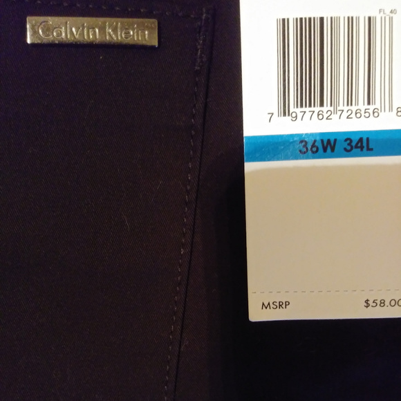 Brand New black Calvin Klein Pants W36 L34! 4 Man! - Picture 6 of 6
